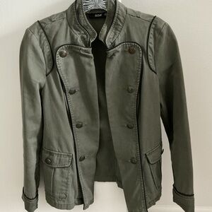 a.n.a Military Style Utility Jacket in Army Green